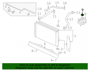 GMC Terrain 10-17 Coolant Expansion Tank Cap