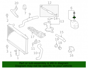 Lexus ES300 ES330 Coolant Expansion Tank Cap