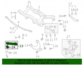Subaru B10 Tribeca rear right trailing arm