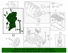 Front Engine Cover Hyundai Elantra 21- 2.0 G4NS