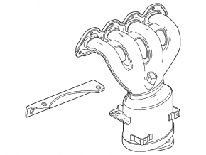 Exhaust manifold with catalytic converter Chevrolet Cruze 11-15