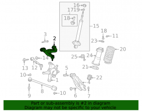 Upper rear right control arm for Lexus IS200 IS300 99-05