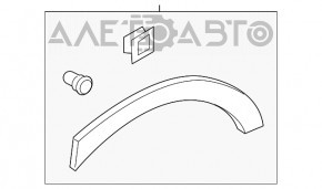 Rear left wing arch trim Audi Q8 18-
