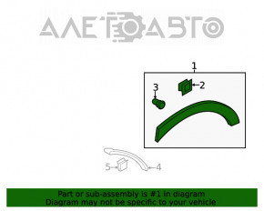 Rear left wing arch trim Audi Q8 18-