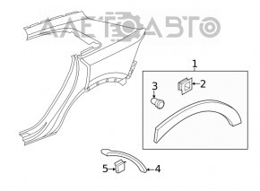 Rear left wing arch trim Audi Q8 18-
