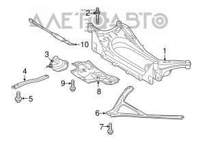 Front subframe Lexus IS 14-24 RWD