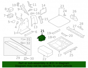 Trunk pocket left BMW X3 F25 11-17