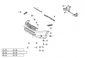 Front bumper reinforcement for Toyota RAV4 06-09