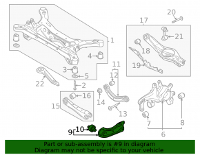 Kia K5 21-26 fwd rear right trailing arm
