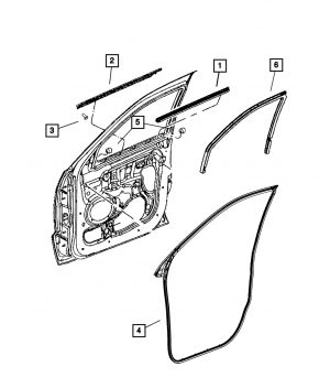 Jeep Grand Cherokee WK2 11-22 Front Left Windshield Seal