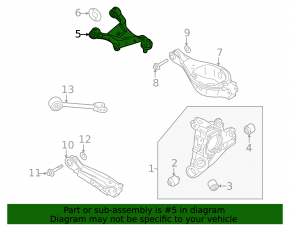 Upper rear right control arm Nissan Rogue 21-23 JP built