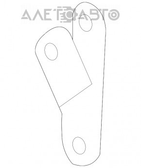 Left tailgate bumper Toyota Highlander 14-19 on the door