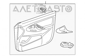 Toyota Camry v40 front right door panel, beige