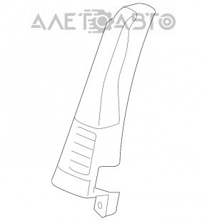 Right side trim for rear seats for Toyota Prius 30 10-15, beige leather