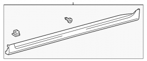 Left threshold for Toyota Prius V 12-17