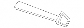 Front panel trim right Honda Civic X FC 16-21 gray, chrome, with deflector