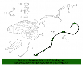 Nissan Altima 13-18 Fuel Door Lock Cable