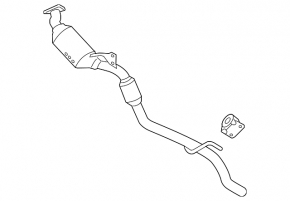Front exhaust pipe with catalytic converter VW Touareg 11-17 3.6