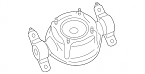 Shock absorber support rear right VW Touareg 11-17
