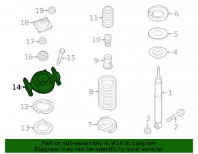Shock absorber support rear right VW Touareg 11-17