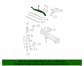 Left windshield wiper arm for Lexus ES300 ES330