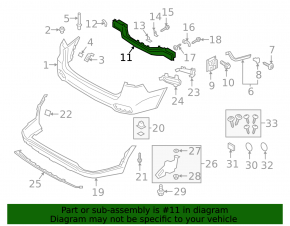 Rear bumper reinforcement Kia Sorento 19-20