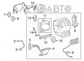 Lexus ES300h ES350 13-18 Evaporator with Temperature Sensor