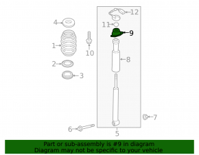 Shock absorber support rear left Audi A3 8V 15-20 4d, 5d, AWD electronic damping