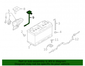 Negative terminal of Audi A5 F5 17-25 with sensor