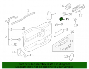 Central lock button front right door Ford Fusion mk5 13-20