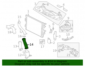 Cooling system hoses Jaguar F-Type X152 14-24 3.0, 5.0