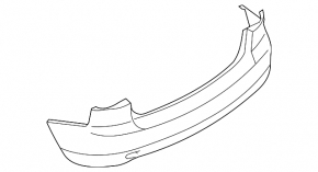 Naked rear bumper Mazda CX-7 10-12 rest.