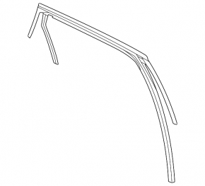 Upper rear left door molding Ford Escape MK4 20-23 matte, with glass seal