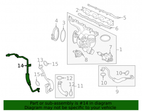 BMW X1 F48 21-22 B46 Turbo Cooling Pipe (Outlet)