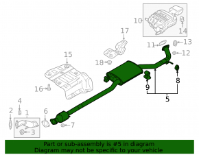 Muffler rear part with barrel Hyundai Santa FE 19-20 2.4 AWD