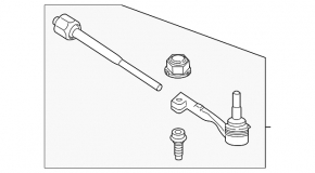 Steering rod with tip left BMW X3 G45 25-26