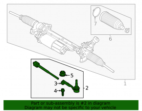 Steering rod with tip left BMW X3 G45 25-26