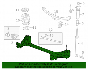 Rear beam Chevrolet Cruze 16-