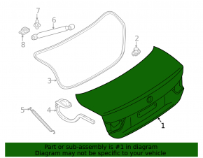 Trunk lid BMW 4 F32 14-20 Coupe