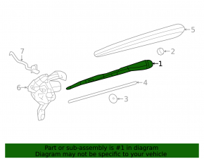 Rear wiper arm Chevrolet Bolt EUV 22-23