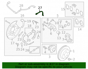 Rear left brake hose for Nissan Juke 11-17