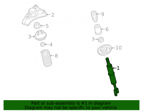Front left shock absorber Audi A6 09-11 rest.