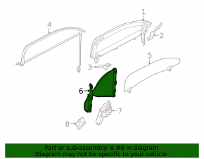Front left window lift mechanism for Audi A6 04-11