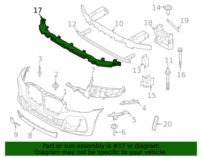 BMW X3 G01 18-23 2022 Front Bumper Absorber