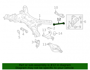 Rear left trailing arm for Nissan Pathfinder 13-20