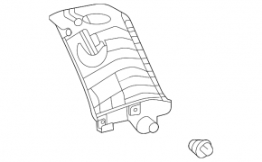 Rear pillar trim right front Toyota Highlander 20- gray