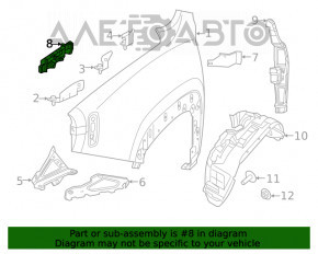 Front right fender liner Jeep Renegade 15-18