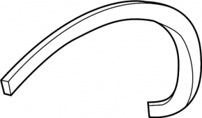 Rear left wing arch trim Infiniti QX50 19- structure