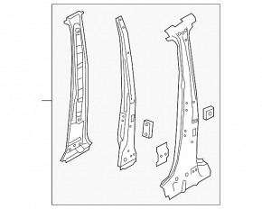 Central left body pillar Audi Q5 80A 18-24 on the body