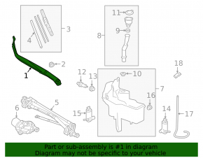 Wiper arm right Lexus UX200 UX250h 19-